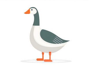 Obraz premium A standing goose cartoon illustration