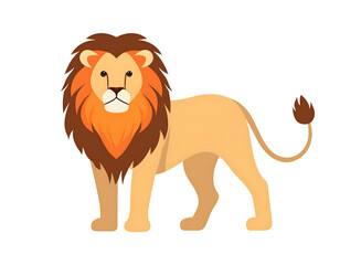 Obraz premium A lion cartoon illustration
