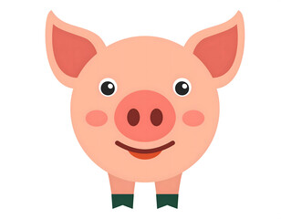 Fototapeta premium Cartoon illustration of the Chinese zodiac pig