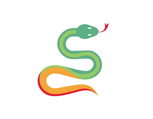 Fototapeta premium Chinese Zodiac Snake Cartoon Illustration