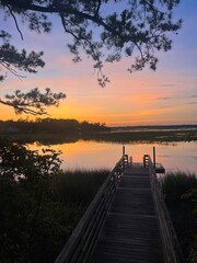 sunset on the lake