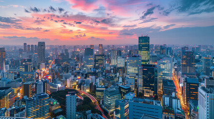 Panoramic View from Shibuya Sky Observation Deck
