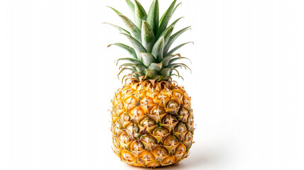 Ripe pineapple isolated on white background. ripe pineapple, pineapple on white, isolated pineapple, tropical fruit, fresh pineapple, pineapple close-up, juicy pineapple, pineapple background,
