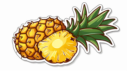 Ripe pineapple isolated on white background. ripe pineapple, pineapple on white, isolated pineapple, tropical fruit, fresh pineapple, pineapple close-up, juicy pineapple, pineapple background,