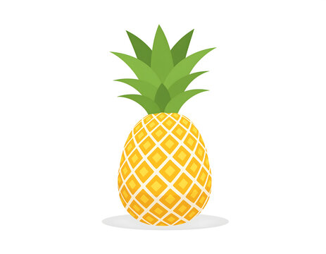 Fresh pineapple fruit cartoon illustration