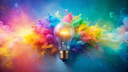 Vibrant pastel background with ample copy space, symbolizing creative thinking, imagination, and innovation from fresh young minds.