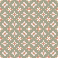 Vintage seamless pattern featuring intricate floral and geometric designs, perfect for textiles and decor.