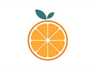 Fresh fruit orange cartoon illustration