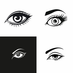 Fototapeta premium Eye logo design vector illustration