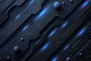 Futuristic glowing blue circuit board technology background