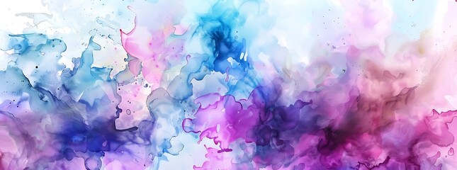 Ethereal abstract watercolor background with dreamy splashes