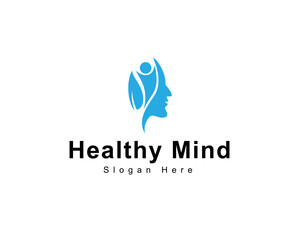 Health mind logo creative nature design concept psychology consulting