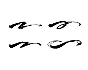 Under line,grunge,hand drawn,brush paint,vector,set