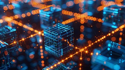 Blockchain Developer Coding Decentralized Applications for Modern Technology Solutions. Software Engineer Programming Blockchain Platforms, Smart Contracts, and DApps for Future Innovations.