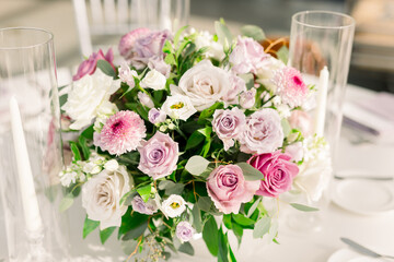 wedding bouquet on the table