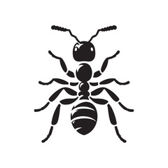 Ant silhouette vector