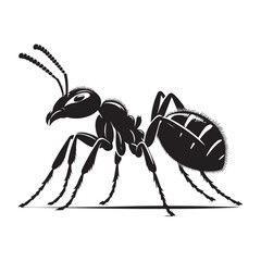 Ant silhouette vector