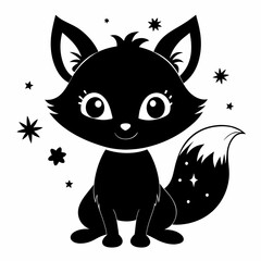 Christmas kid fox vector,cartoon, illustration, animal, vector, cute, cat, 