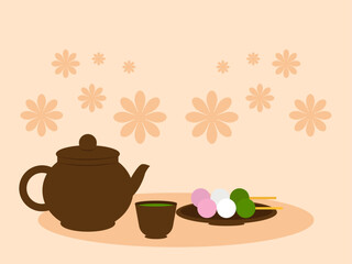 Japanese food. Japanese vector illustration	