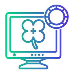 clover Line Gradient Icon