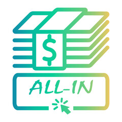 all in Line Gradient Icon