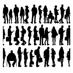 people silhouette art vector illustration occupation