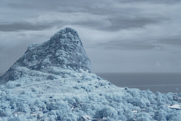 snow covered mountains