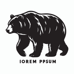 Obraz premium bear silhouette vector