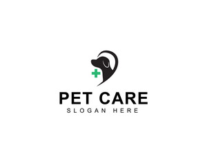 Pet care logo design. Animal care Logo design template