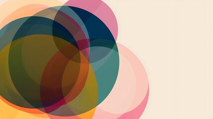 Contemporary banner design featuring overlapping multicolored circles