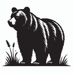bear silhouette vector