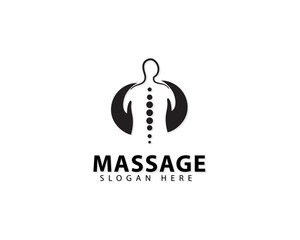 Massage Logo Design. Massage, Relaxation Spa Minimal design concept. Therapy Logo Concept.