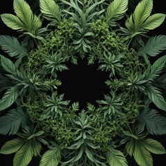 Tropical Leaf Frame.