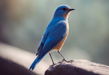 Fototapeta premium bird us follow blue