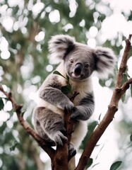 Obraz premium detailed background portrait cut photorealistic clipped transparent olated closeup out close koala