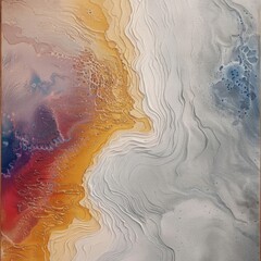 Abstract Art with Warm and Cool Tones