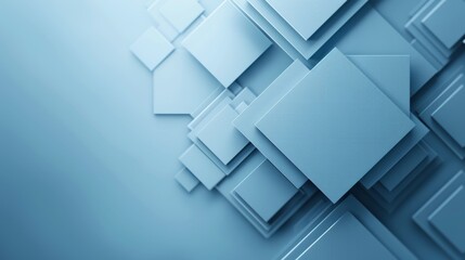 Fototapeta premium Abstract geometric background with overlapping blue squares. Modern design suitable for presentations, websites, and graphic projects.