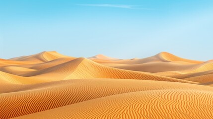 Golden Sands Under a Blue Sky