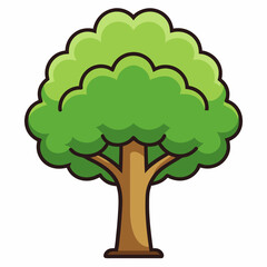 stunning vector illustration of a  Oak Tree Icon. 