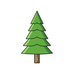  Pine Tree Icon: A Vector Illustration