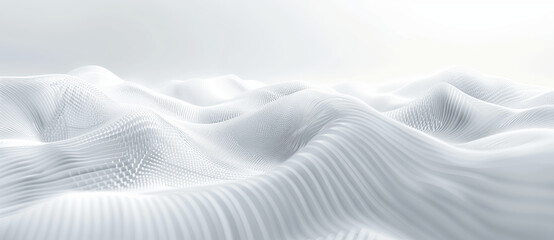 Obraz premium Minimalistic Wavy Light White Background for Technology Products and Corporate Identity