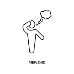 perplexed concept line icon. Simple element illustration. perplexed concept outline symbol design.