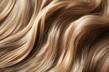 Closeup of smooth natural blonde hair texture