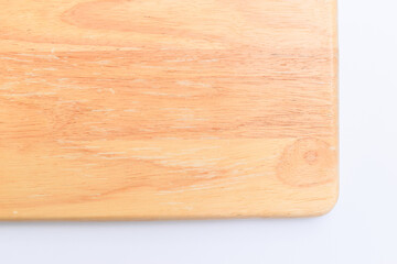 brown wooden tray isolated on white background