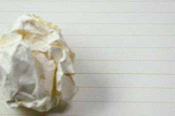 Obraz premium round lump paper on line paper texture background, blank sheet notebook