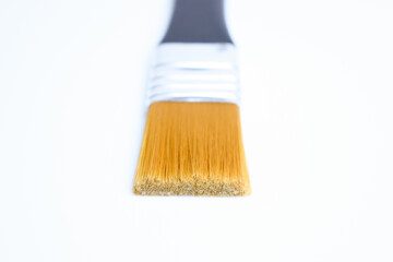 single paintbrush isolated on white background, object for art work