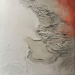 Abstract Textured Canvas with Grey and Red Tones