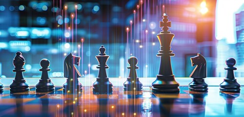 Planning business moves through the lens of chess tactics and market trends.