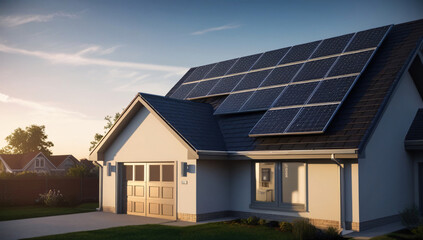 Sustainable Comfort: Solar-Powered Suburban House