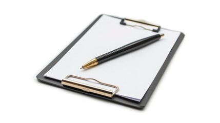 Text being written over a white background with clipboard